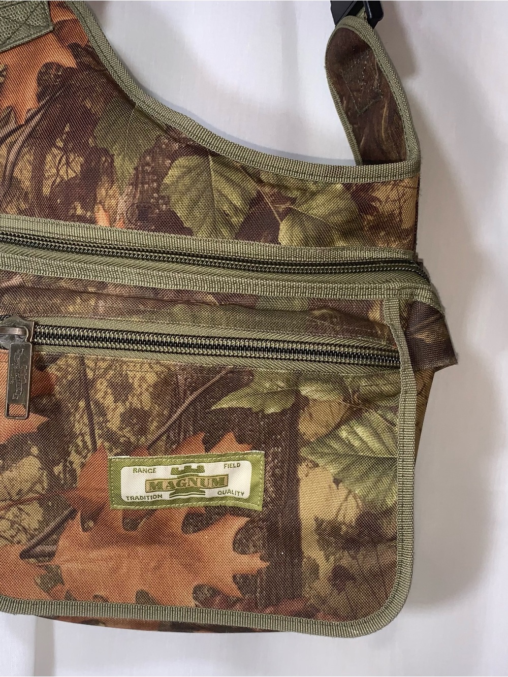 Magnum Camo Messenger Bag in Green and Brown